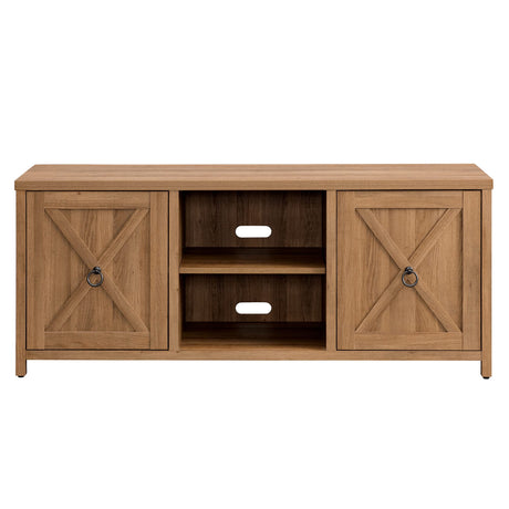 TV Stand for TV's up to 65" in Golden Oak, Electric Fireplace TV Stands for the Living Room