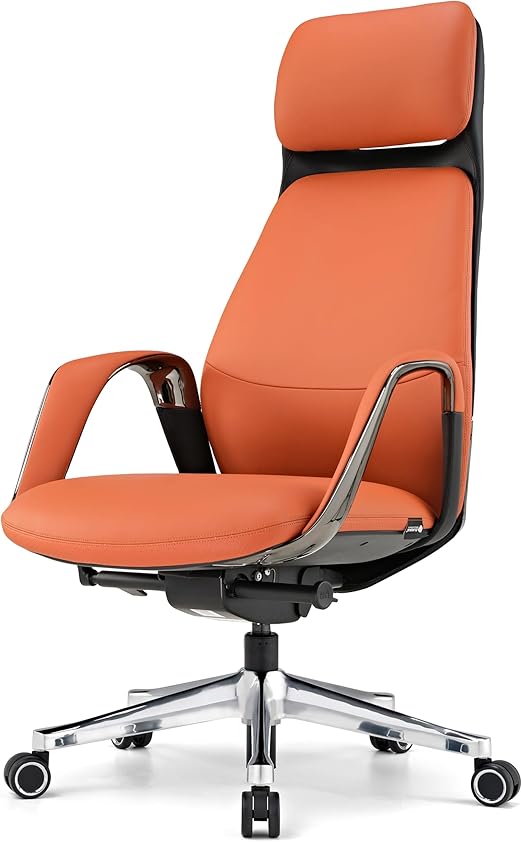 Genuine Leather Office Chair Ergonomic Executive Chair, Modern Office