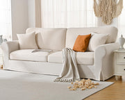 Removable Cover, Loveseat Sofa with Thick Cushions and Comfy Pillows