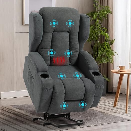 EaseRise Power Lift Recliner with Massage, Heat & USB