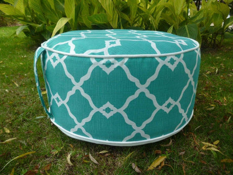 Ottoman footrest Stool with Portable air Pump and Storage Bag or Pouch Used