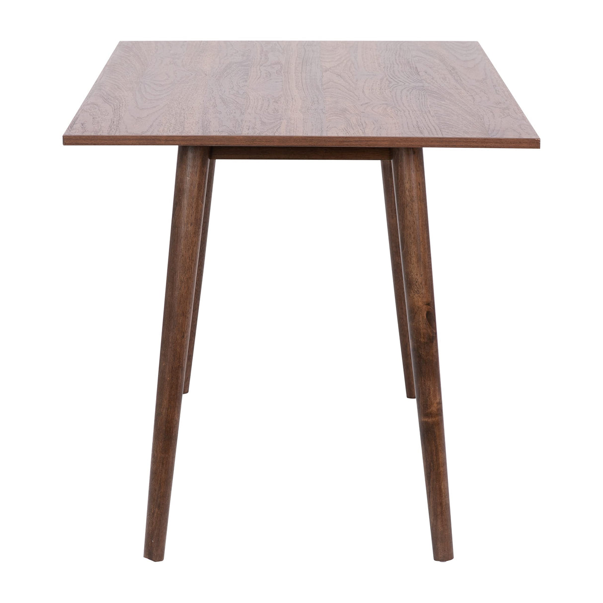 Haisley Dark Walnut 47" Mid-Century Modern Wood Dining Table
