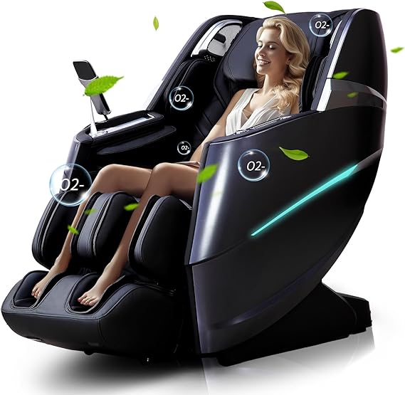 Massage Chair Zero Gravity, Full Body Recliner with Heat Air Pressure SL Track Airbags