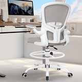 Office Desk Chairs, Ergonomic PC Desk Chair with Wheels, Adjustable Lumbar Support