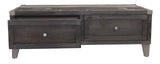 Todoe Industrial Rectangular Lift Top Coffee Table with 2 Storage Drawers,