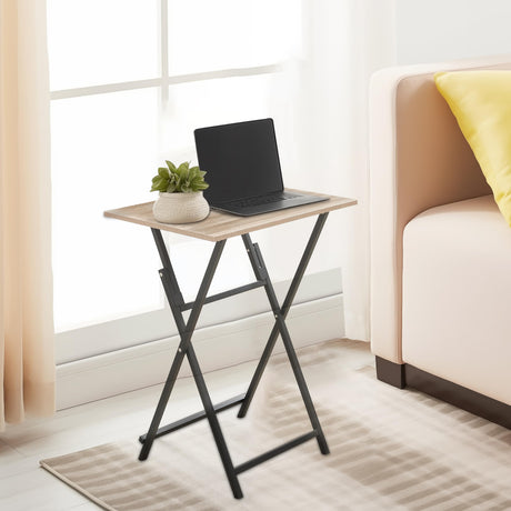 Folding TV Tray Table, Wooden TV Tray, No Assembly Required and Easy to Fold