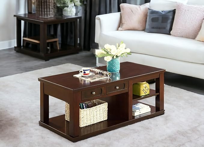 Contemporary Rectangle 3-Piece Occasional Table Set includes Lift Top Coffee Table