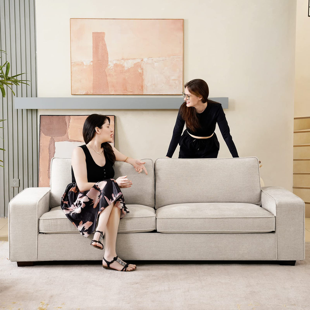 Modern Sofas Couches for Living Room, Loveseat Sofas & couches with Removable Sofa