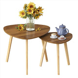 Bamboo Nesting Triangle End Table