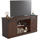 TV Stand for 65 Inch TV, Entertainment Center with Storage Cabinets and Sliding Barn