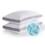 Cooling Pillows Queen Size Set of 2,Shredded Memory Foam Bed Pillows for Sleeping