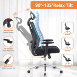 Ergonomic Office Desk Chair High Back Comfy Computer Gaming Mesh with Wide