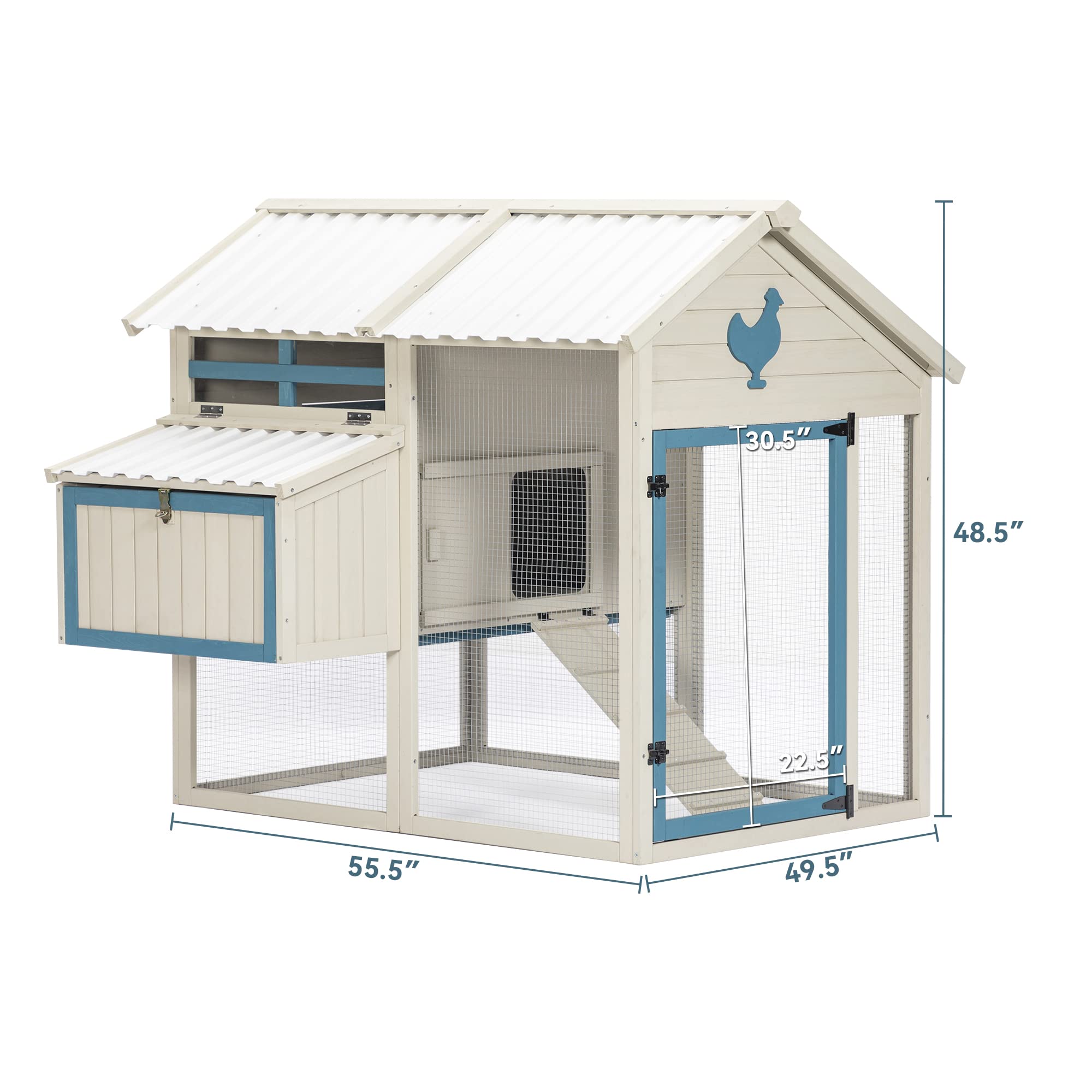 ClearTop Chicken Coop with Nesting Box & Transparent Panels