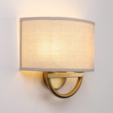 JIMUBEAM Industrial 2-Lights Wall Sconce Fixtures with Linen Fabric Shade, Double Wall Light Lamps Decor for Hallway Bedroom Living Room Bathroom Stairway