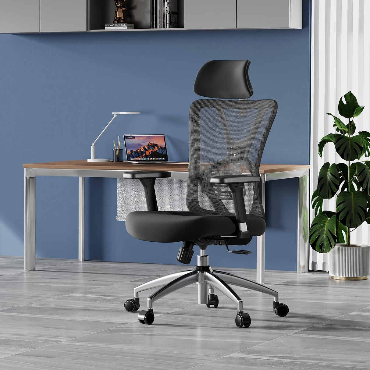 Ergonomic Office Chair - High Back Desk Chair with Adjustable Lumbar Support