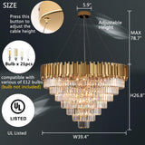 Modern Crystal Chandelier, Round Crystal Raindrop Chandelier Lighting, Contemporary