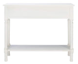 Home Collection Tate Distressed White 2-Drawer Bottom Shelf Console Table