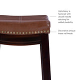 Cognac Backless Counter Stool