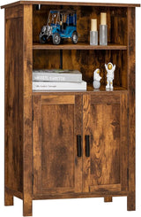 Storage Cabinet with Adjustable Shelves, Retro Floor Storage Cabinet