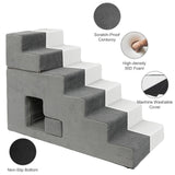 6-Step Dog Stairs for High Beds - 27" Height