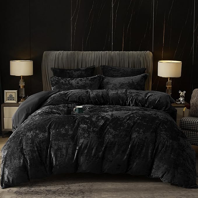 Truly Velvet Duvet Cover Set King Size, 3pcs Ultra Soft Breathable Comforter Cover Set