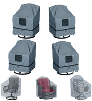 Outdoor Swivel Lounge Chair Cover 4 Pack, Waterproof Heavy Duty Outdoor Chair Cover