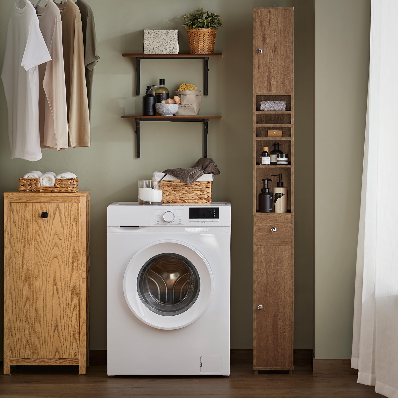 Bathroom Narrow Storage Cabinet Skinny Tall Unit