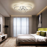 6-Rings LED Modern Ceiling Light Dimmable with Remote for Living Room, 31.5’’