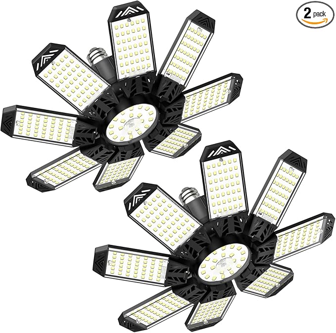 Garage Light - 2 Pack 260W 26000LM Garage Lights Ceiling LED