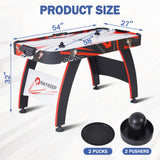 58" Air Hockey Table, Indoor Hockey Arcade Game Table with w/2 Pucks, 2 Pushers