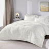 Queen Bed in a Bag White Seersucker Comforter Set