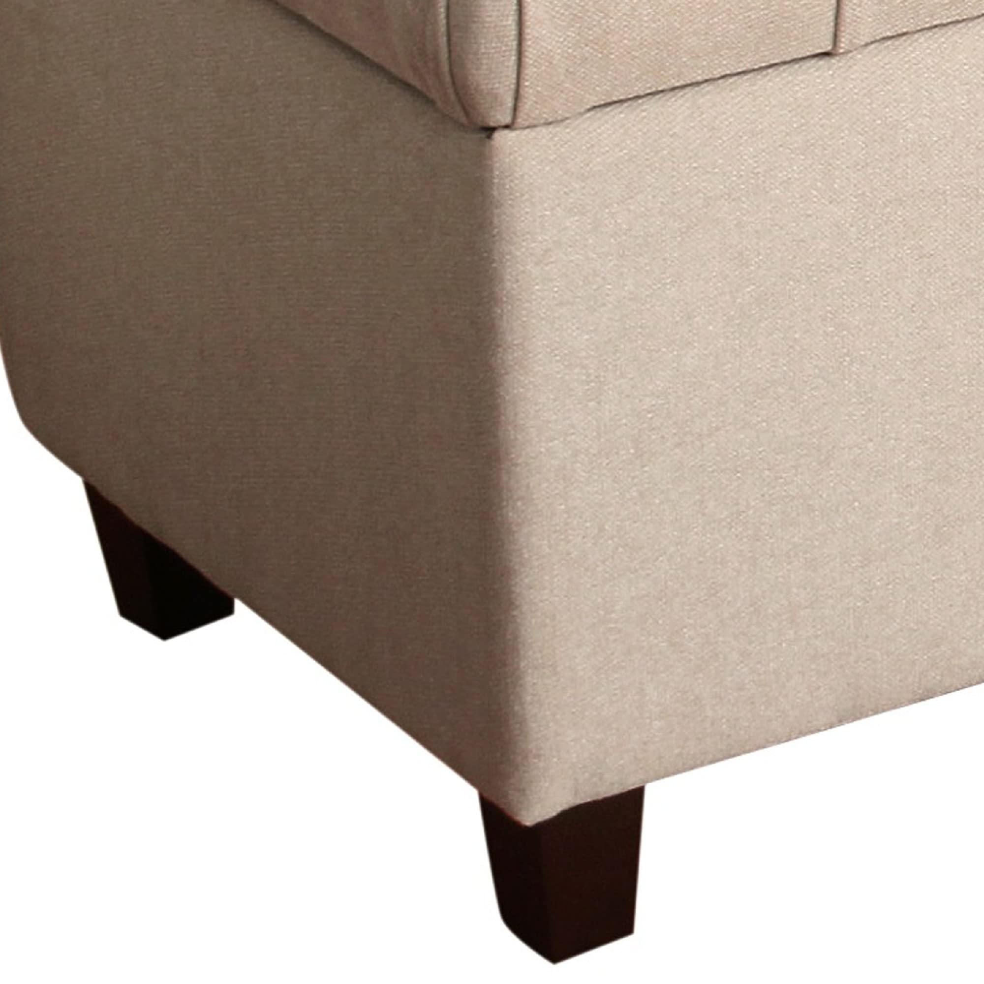 Fabric Upholstered Button Tufted Wooden Bench