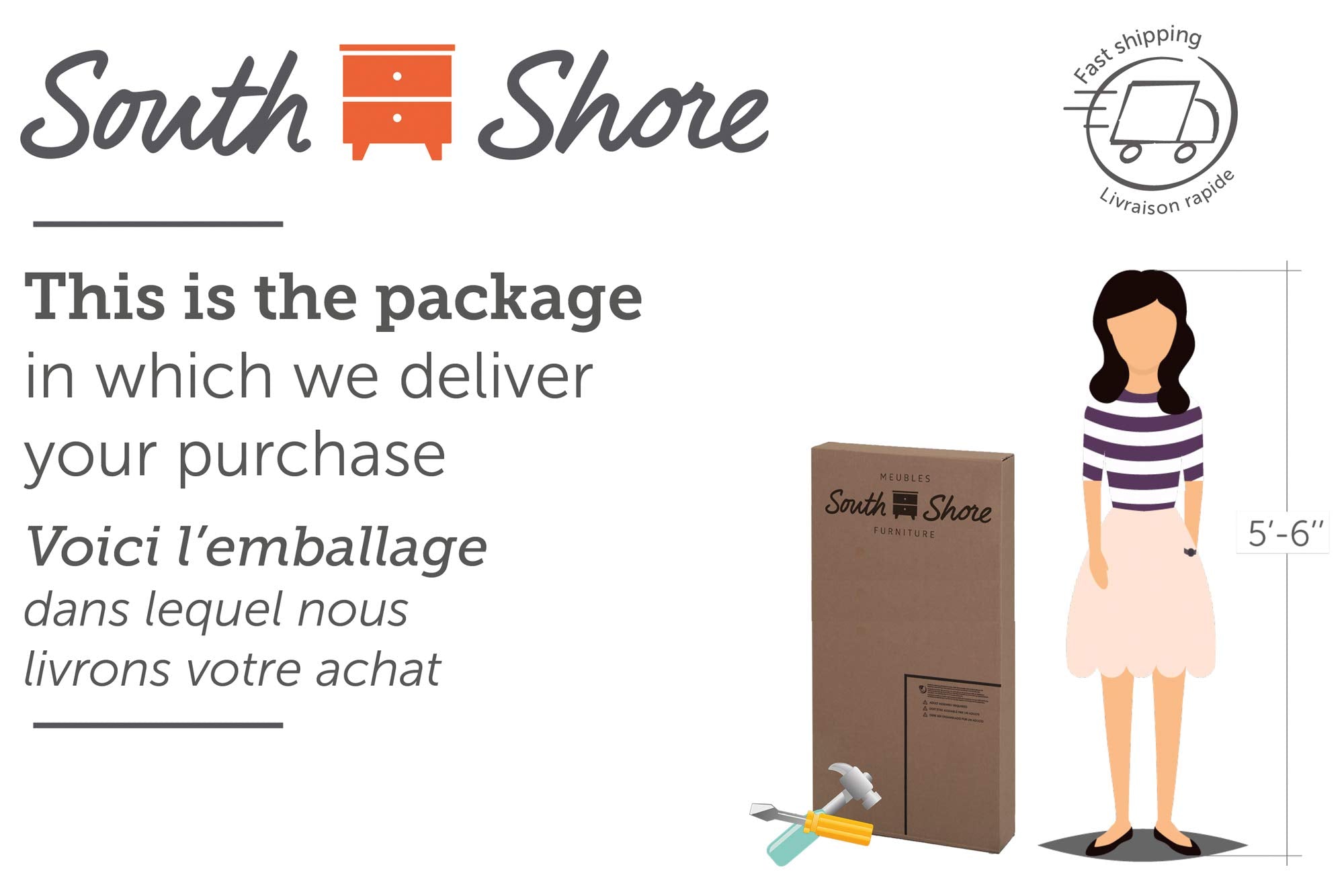 Farnel 2-Door Storage Cabinet-Pure White, Tall with 4