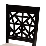 Jamie Dining Set, 5-Piece, Beige/Dark Brown