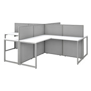 Furniture Easy Office 60W 4 Person L Shaped Cubicle Desk Workstation