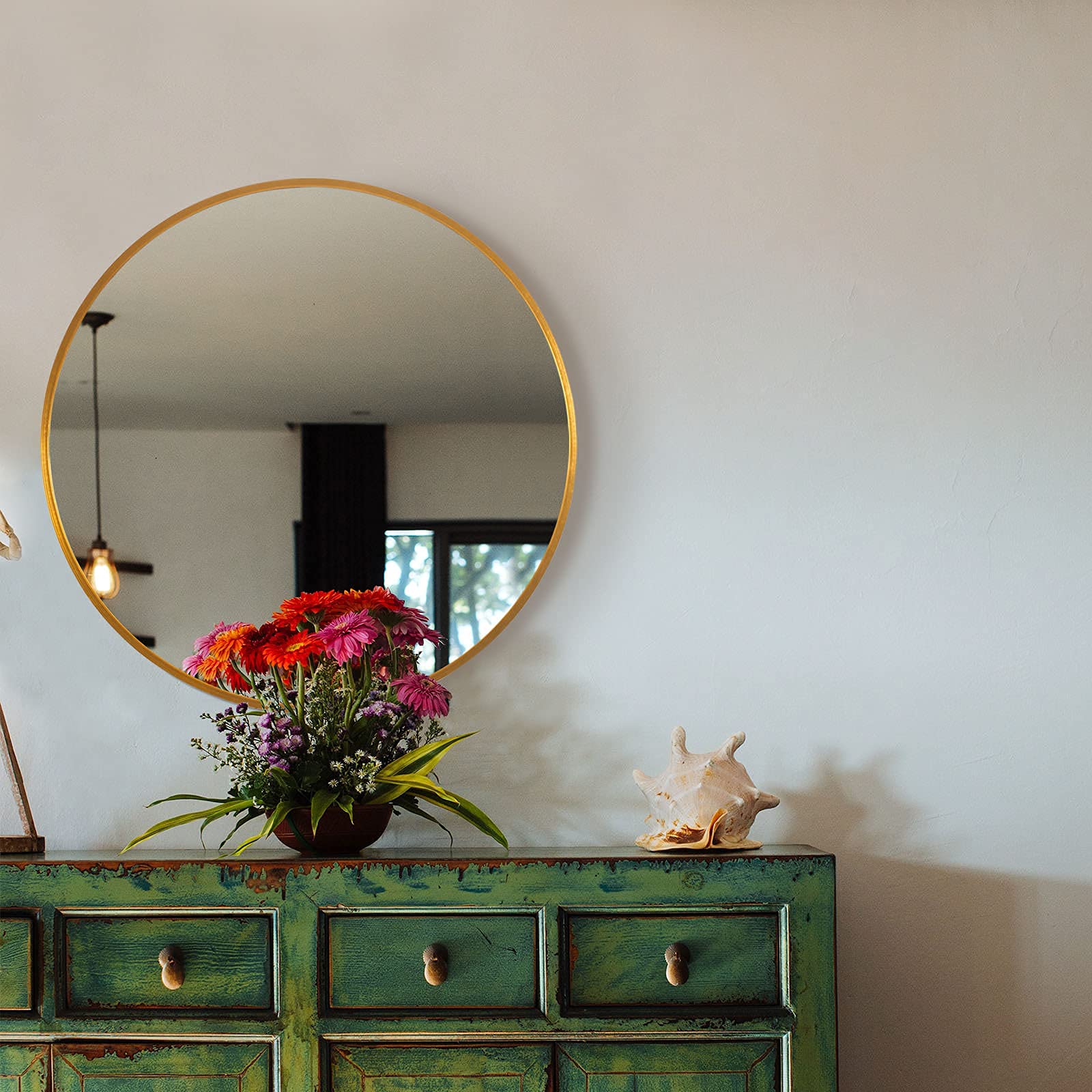 Round Mirror 20 inch Circle Mirrors for Wall Mounted Decorative for Bathroom, Bedroom