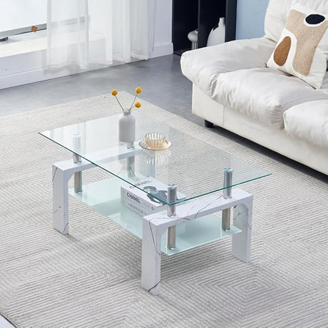 Living Room Rectangle Coffee Table, Tea Table Suitable for Waiting Room