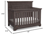 Simmons Kids SlumberTime Paloma 4-in-1 Convertible Crib, Rustic Grey