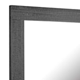 24" x 18" Rectangle Black Wood Frame Wall Mirror with Attached Hanging Brackets