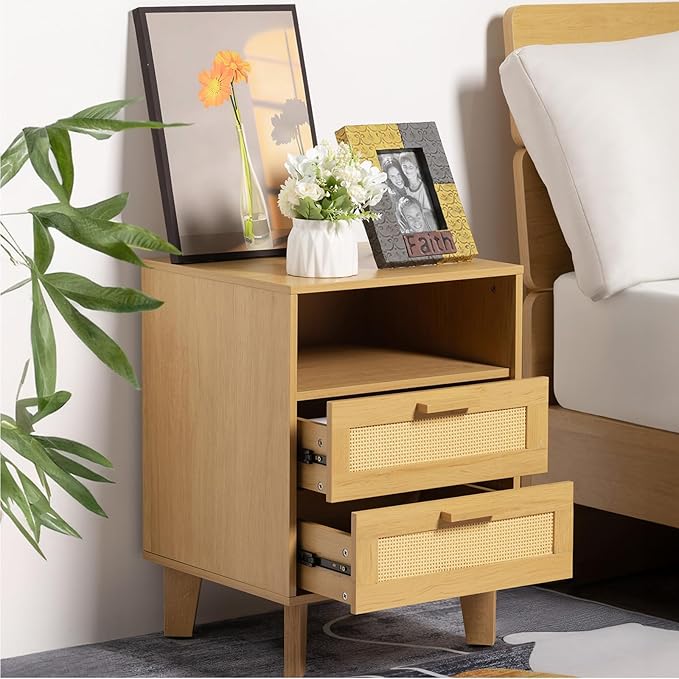 Wide Rattan Dresser, 6 Drawer Dressers