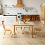 Dining Table Rectangular Modern Kitchen Table, 47" Solid Wood Dining Tables for Small