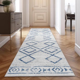 Runner Rug 3x10 Moroccan Hallway Rug with Line Bohemian Kitchen Washable Runner