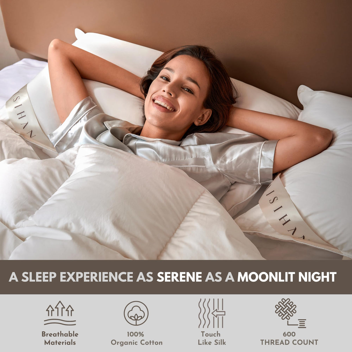 OverCloud™ Goose Down Pillows, Down Pillow for Stomach Sleeper