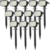 Solar Spot Lights Outdoor Waterproof IP65, 12 Pack Landscape Spotlights