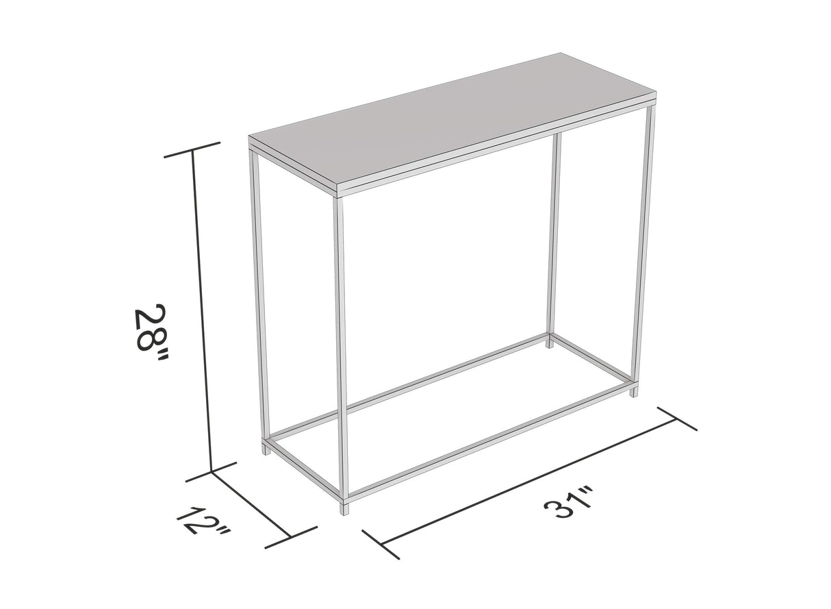 Safdie & Co. Console Table, White, 12D x 31W x 28H in