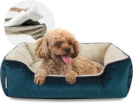 Removable Washable Dog Bed for Medium Dog Easy Clean - Rectangle Pet Bed