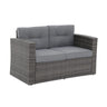 Outdoor Wicker Loveseat Sofa, Patio Furniture Rattan 2-seat Couch