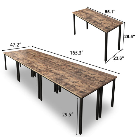 Conference Tables 14ft Office Computer Desk for Meeting Room Study Writing Printer Table