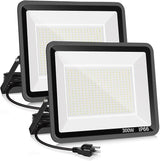 2 Pack 600W LED Flood Light Outdoor,(3060W Equivalent),67600LM 5000K Daylight