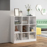 9-Cube Bookshelf, Freestanding Open Bookcase, Modern Cube Storage with Anti-toppling